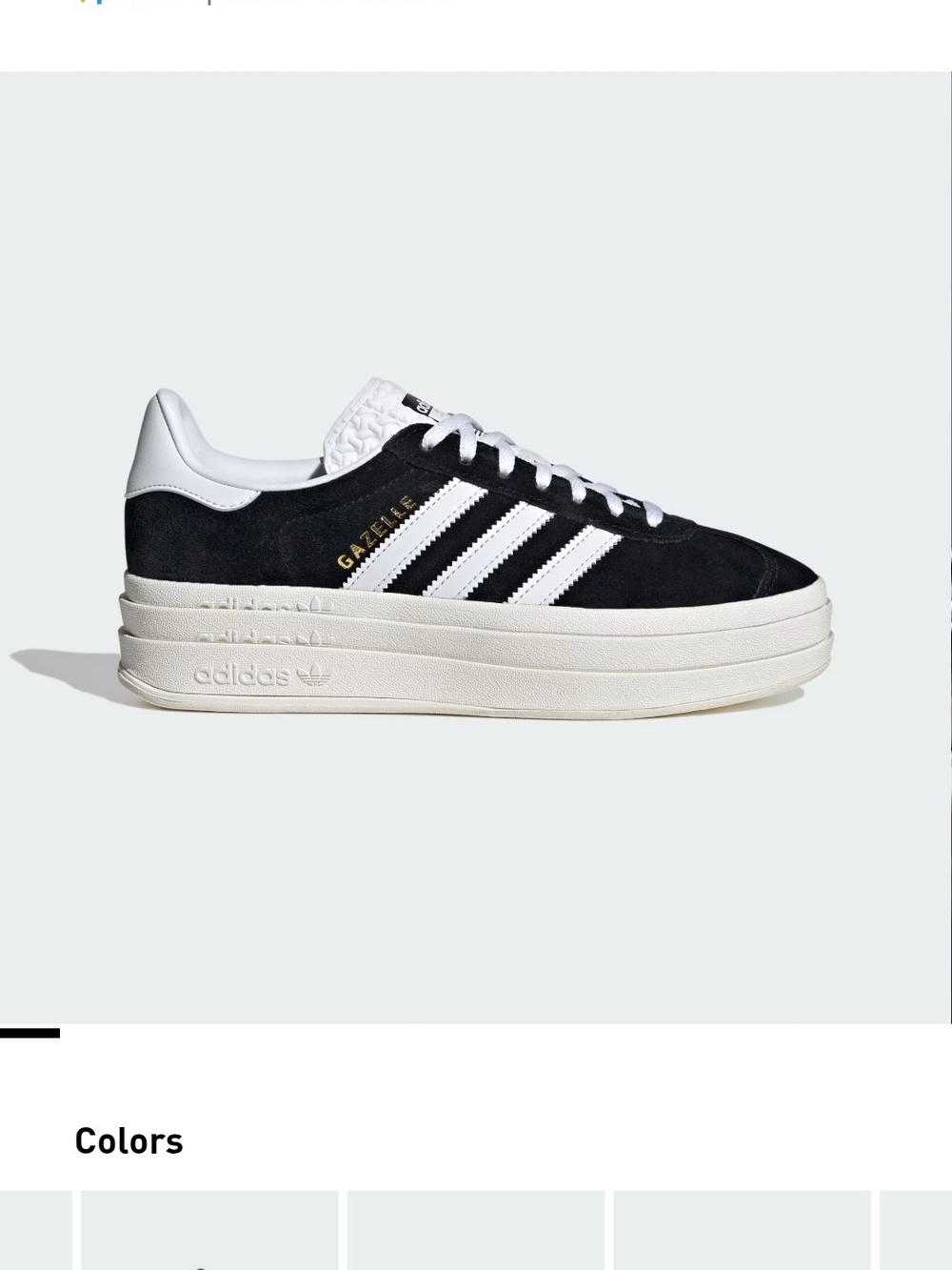 adidas Gazelle Platform Sneakers in Black and White Size W 8.5